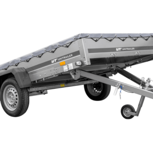 Remorque voiture 264x150 UNITRAILER GARDEN 265 KIPP avec châssis H-0 et bâche grise